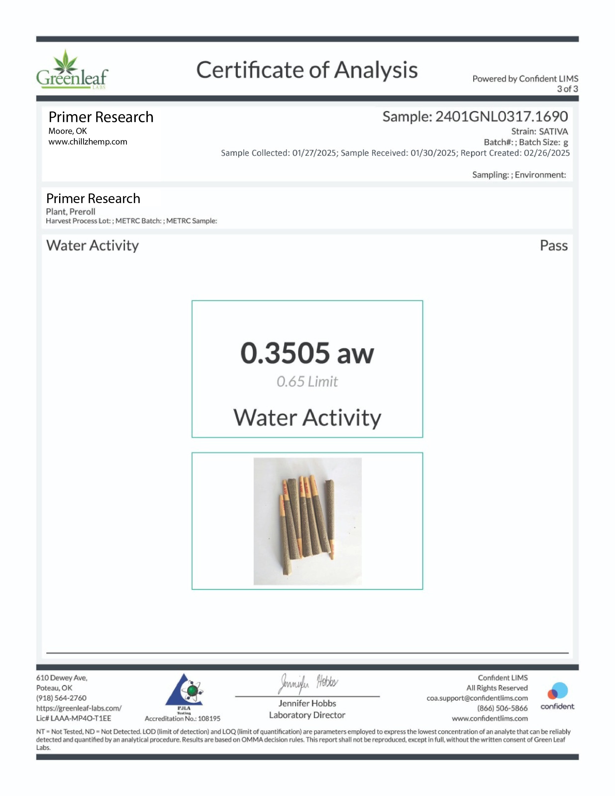 PreRoll COA 9